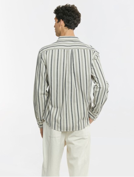 Stripe Long Sleeve Cotton Shirt