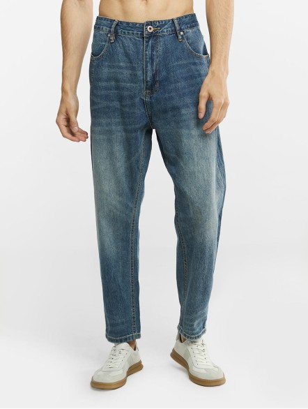 Vintage Washed Tapered Jeans