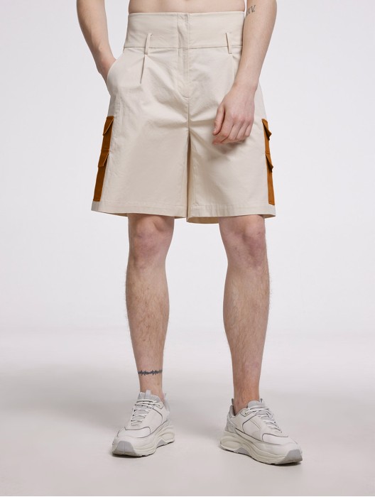 Two-tone Cotton Shorts