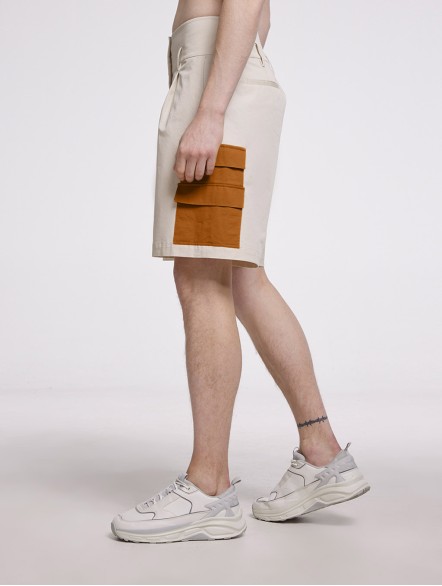 Two-tone Cotton Shorts