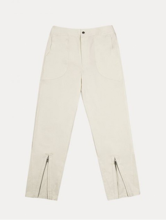 Tapered Pants With Shin Zippers