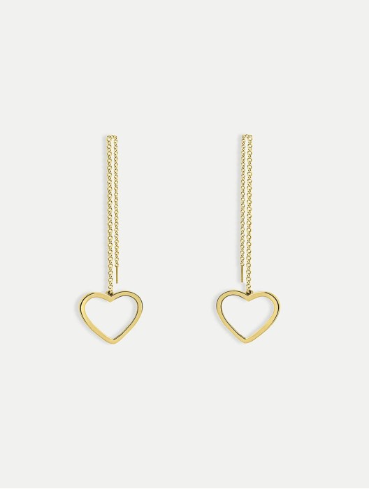 Heart Threader Earrings