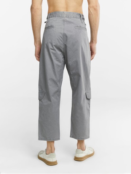 Cropped Cotton Cargo Pants