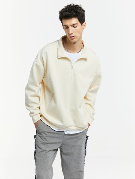 Monochrome Quarter-Zip Sweatshirt