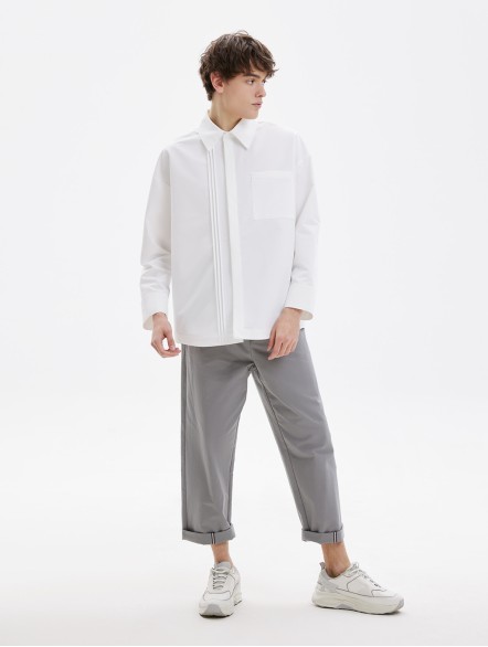 Classic Comfy Pocket Shirt With Pleat Detail