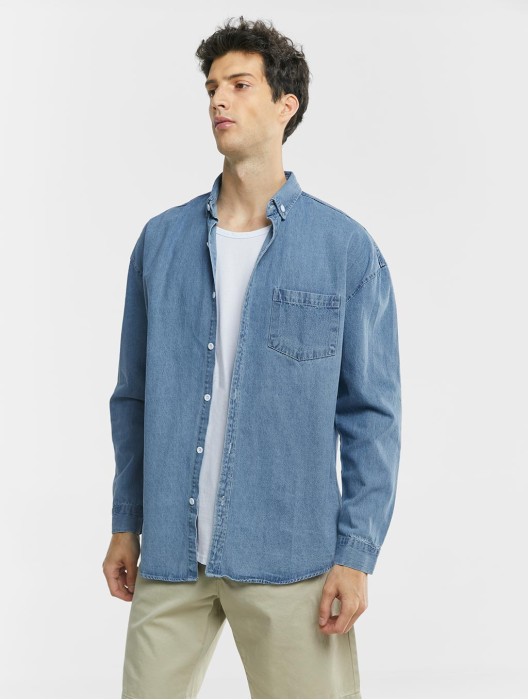 Classic Button-up Denim Shirt