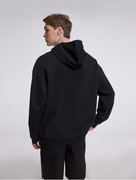 Casual Hoodie With High Neck