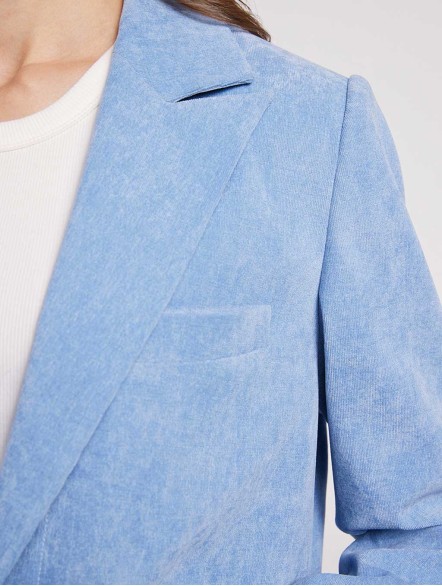 Corduroy Single-buttoned Blazer