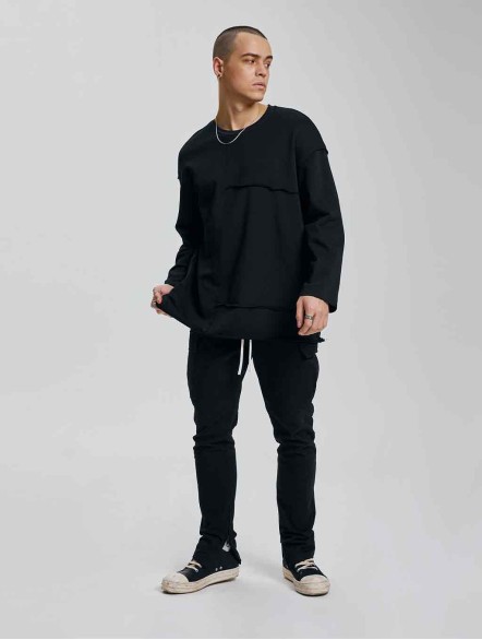 Paneled Long-Sleeve T-shirt