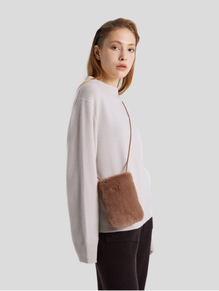 Faux-Fur Crossbody Pouch