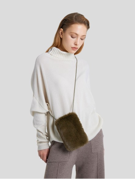 Faux-Fur Crossbody Pouch