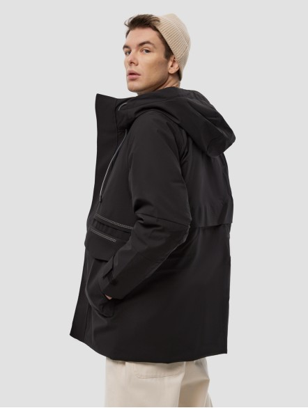 Magic Tape Hooded Puffer Jacket