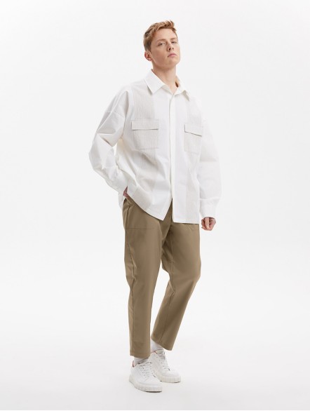 Single Button Tapered fit Trousers