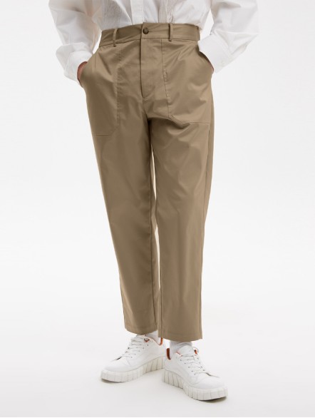 Single Button Tapered fit Trousers