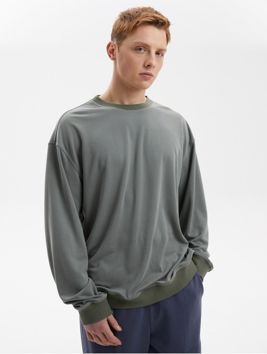 Round Neck Splicing Long Sleeve T-shirts