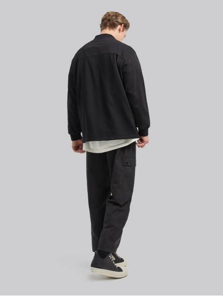 Off Center Pleat Sweatshirt