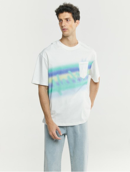 Oversized Print Cotton T-shirt