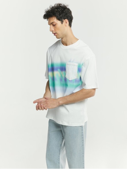 Oversized Print Cotton T-shirt