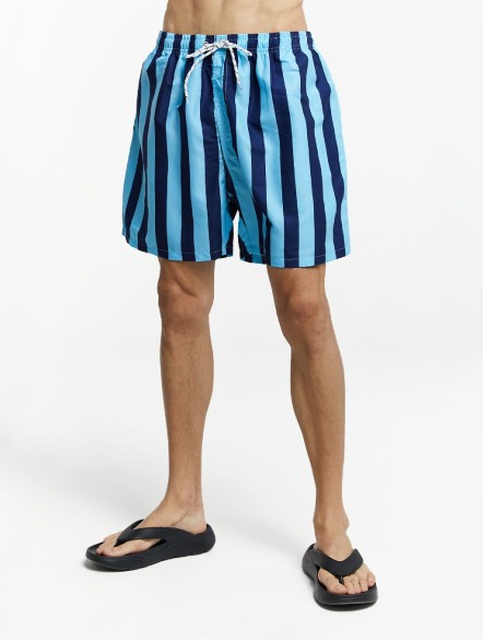 Two-tone Striped Beach Shorts