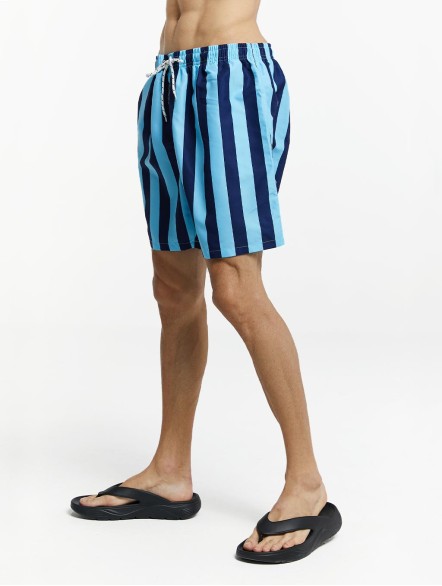 Two-tone Striped Beach Shorts