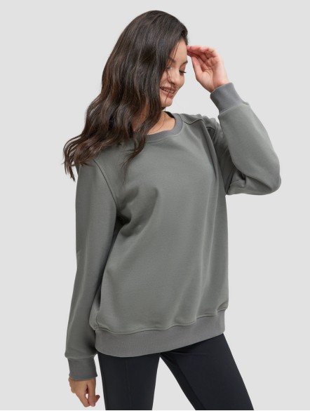 Round-Neck Sports Sweatshirt