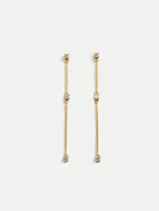 Sapphire Studded Threader Earrings