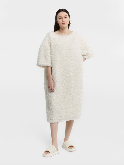 Relaxed Fleece Midi Dress