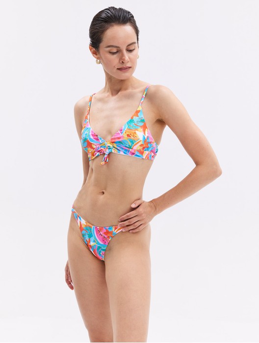 Allover Printed Bikini Swimsuit