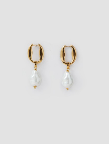 Pearl Oblong Earrings