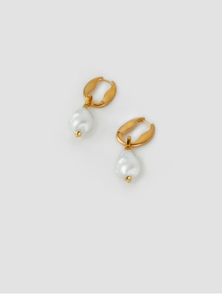 Pearl Oblong Earrings