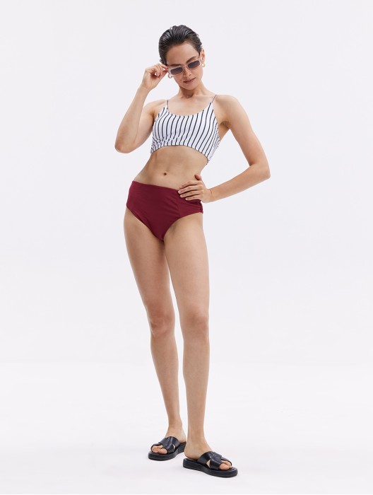 Striped Tied Back Swimsuit