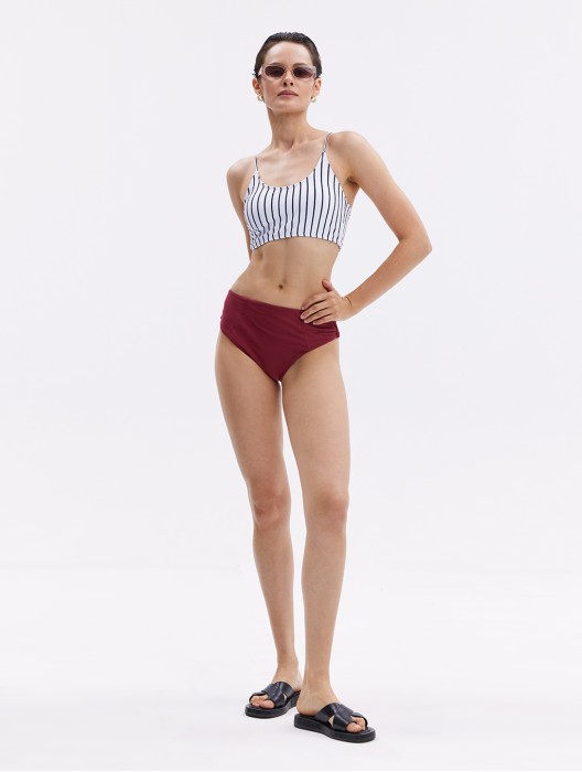 Striped Tied Back Swimsuit