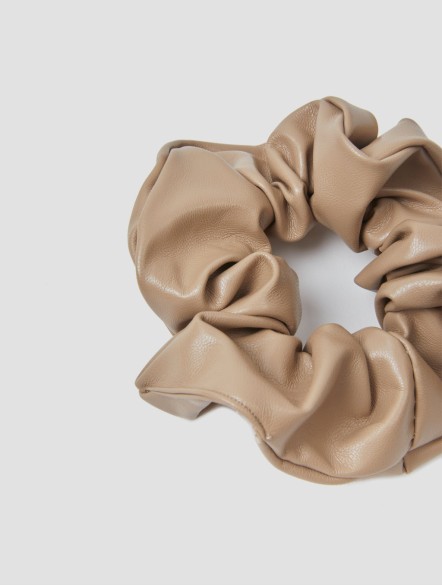 Faux Leather Scrunchie