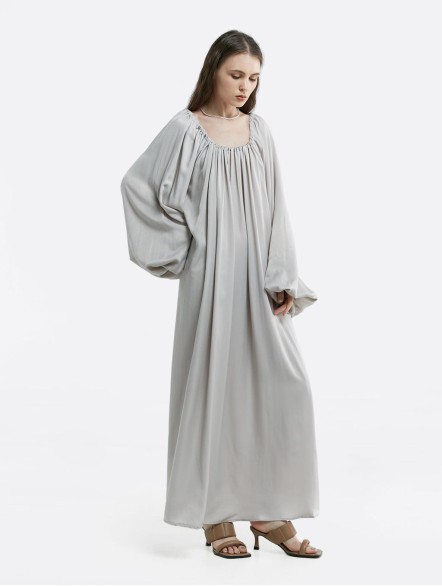 Ballon Sleeves Pajama Dress