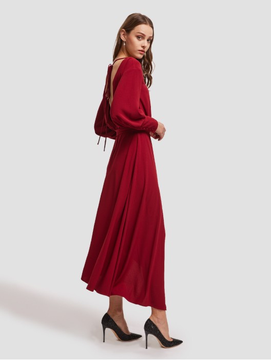 Wide Neck Asymmetric Dress