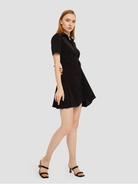 Asymmetrical Mini Shirt Dress