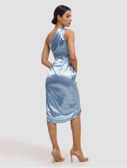 One-shoulder Draped Dress