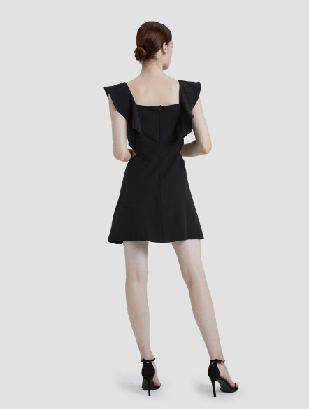 Ruffled Side Cutaway Dress