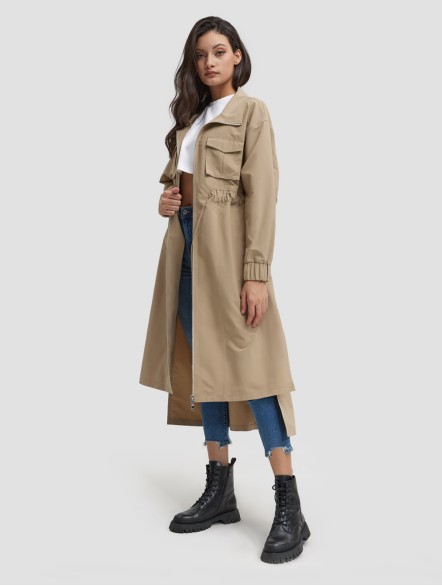 Long Side-slit Thin Trench Coat