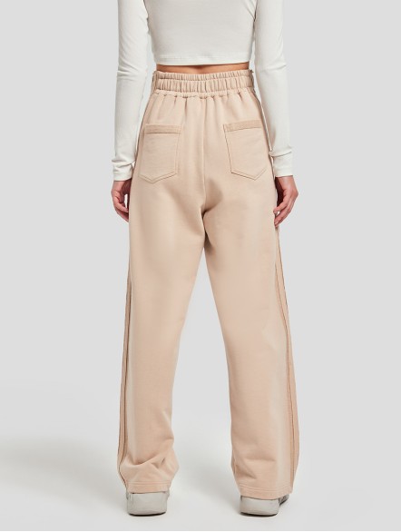 High Waisted Straight Leg Track Pants