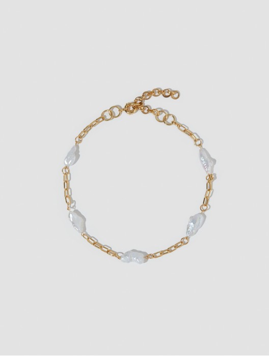 Irregular Chain Pearl Necklace