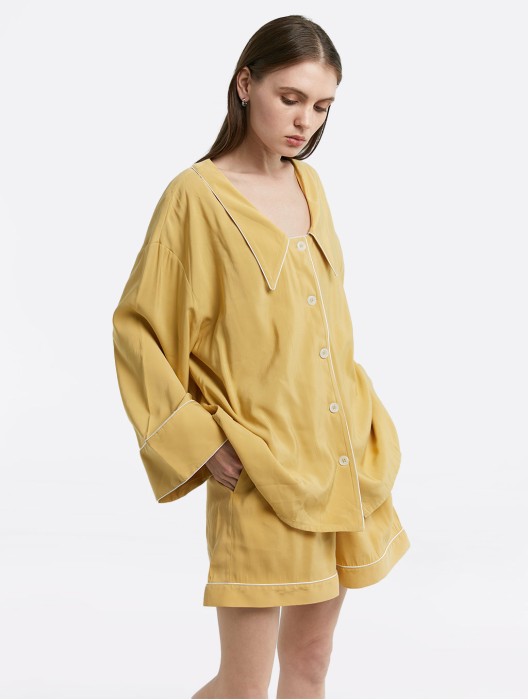 Point Collar Pajama Shirt