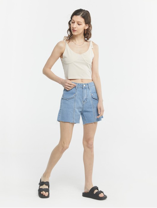 High Waist Denim Shorts