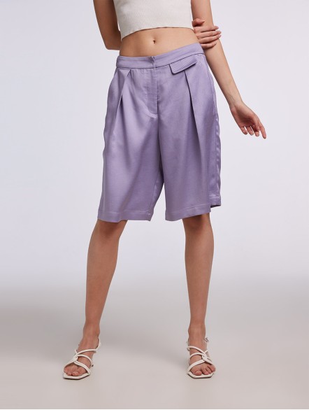 Casual Acetate Baggy Shorts