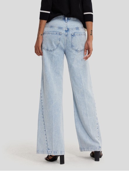 Wide-leg Light Washed Jeans