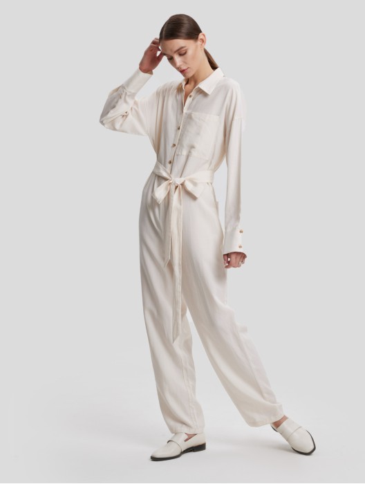 Straight Belted Jumpsuit