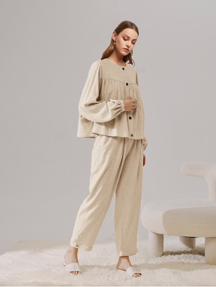 Relaxed Linen-Blend Set