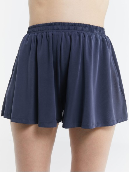 Pleated Stretchy Sweat Shorts