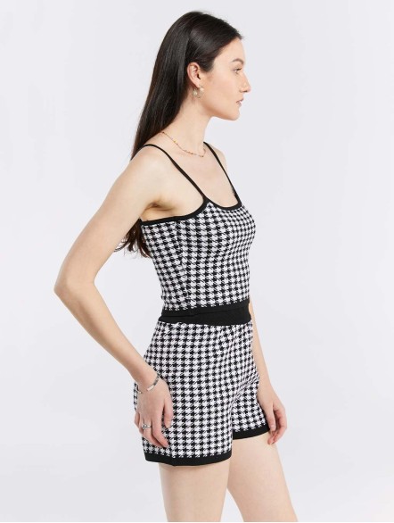 Houndstooth Top & Shorts Set