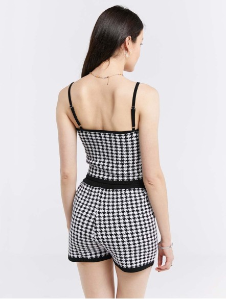 Houndstooth Top & Shorts Set